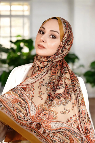 Ürgüp Model Retro Şal - Koyu Sarı