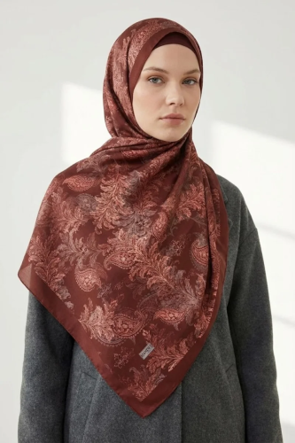 Fleur Model Retro Desen Şal - 3