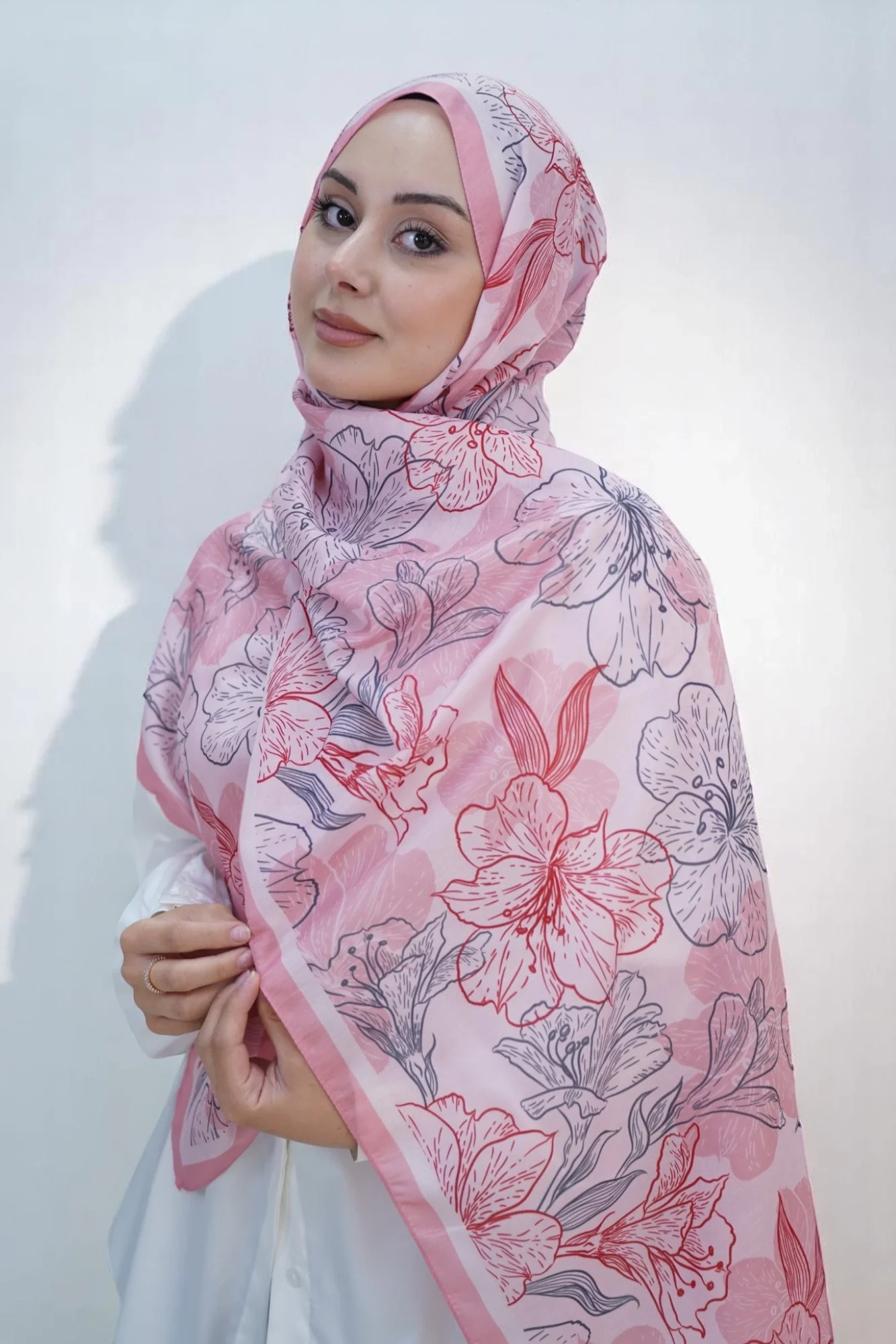 Zambak Model Retro Desen Retro Şal - 4