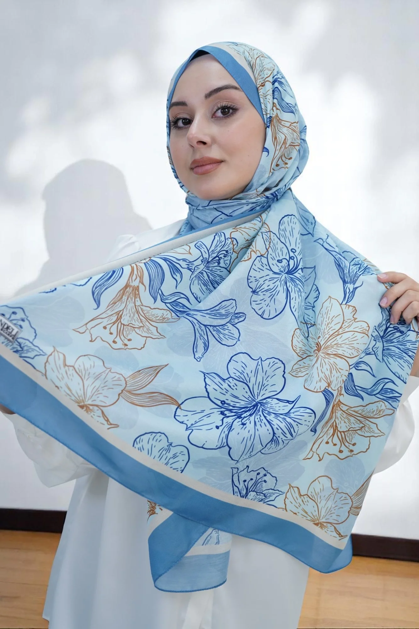Zambak Model Retro Desen Retro Şal - 8
