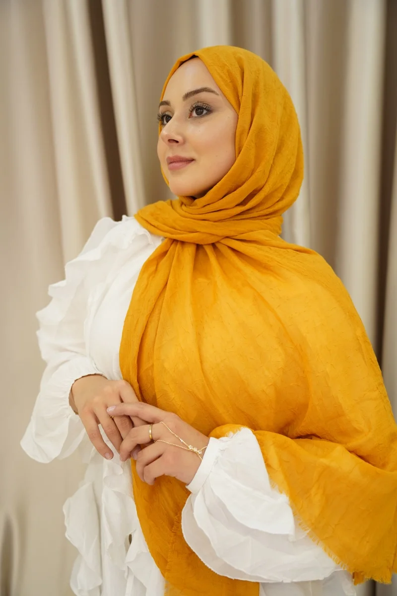 Bambu Şal - Koyu Hardal