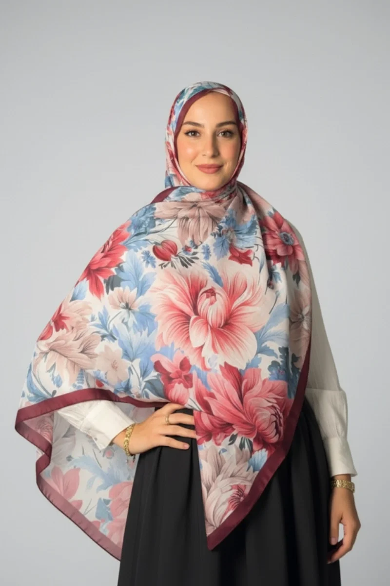 Manolya Model Retro Desen Şal - 2