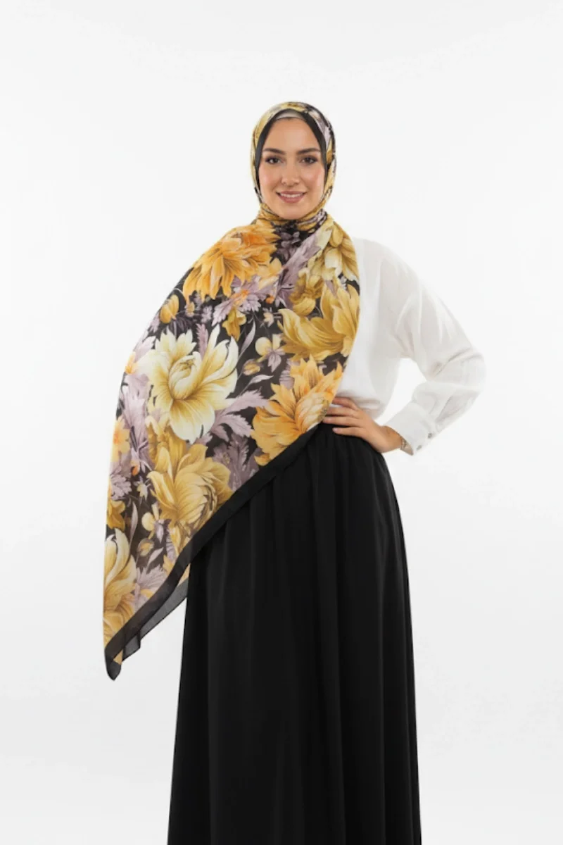 Manolya Model Retro Desen Şal - 4