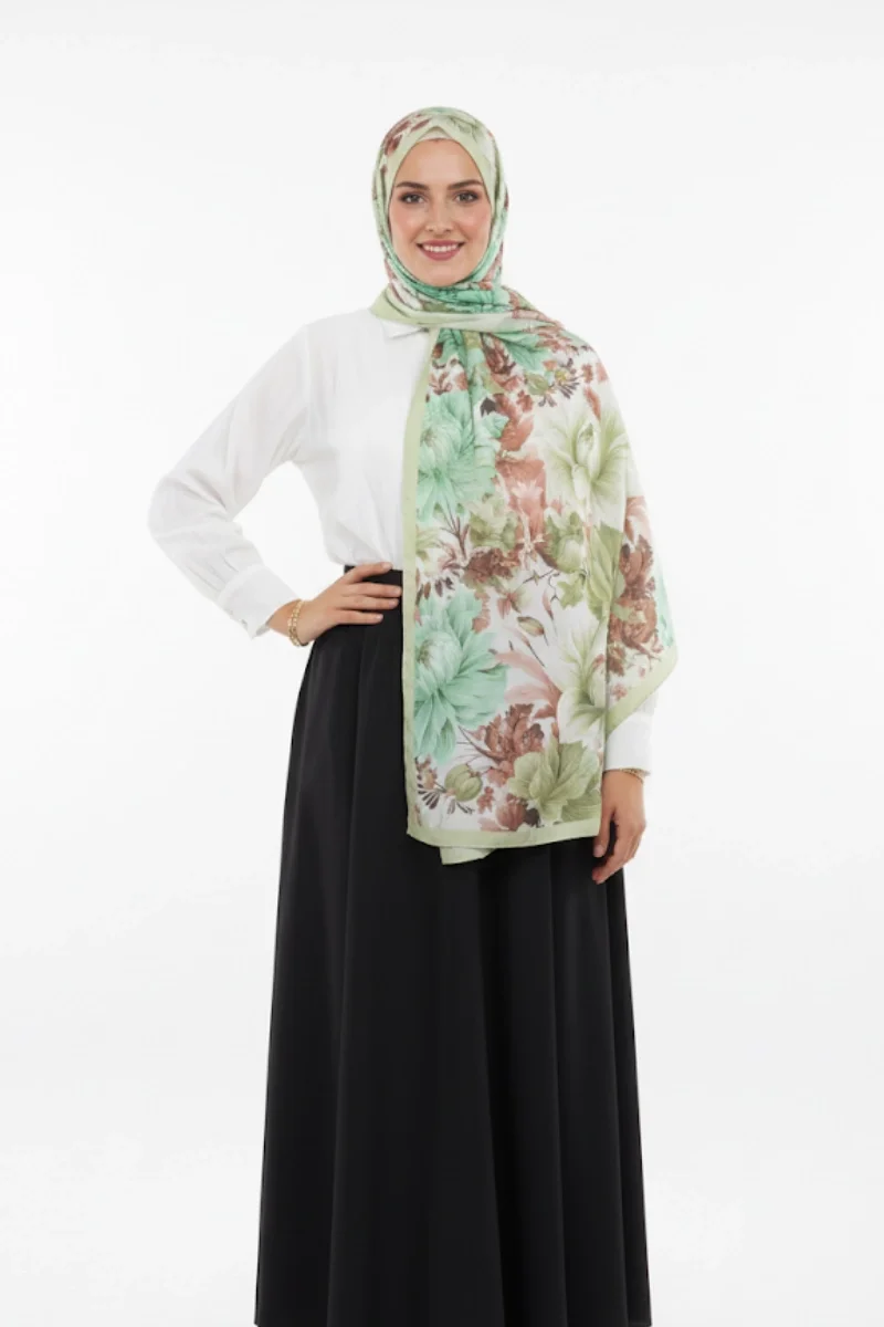 Manolya Model Retro Desen Şal - 10