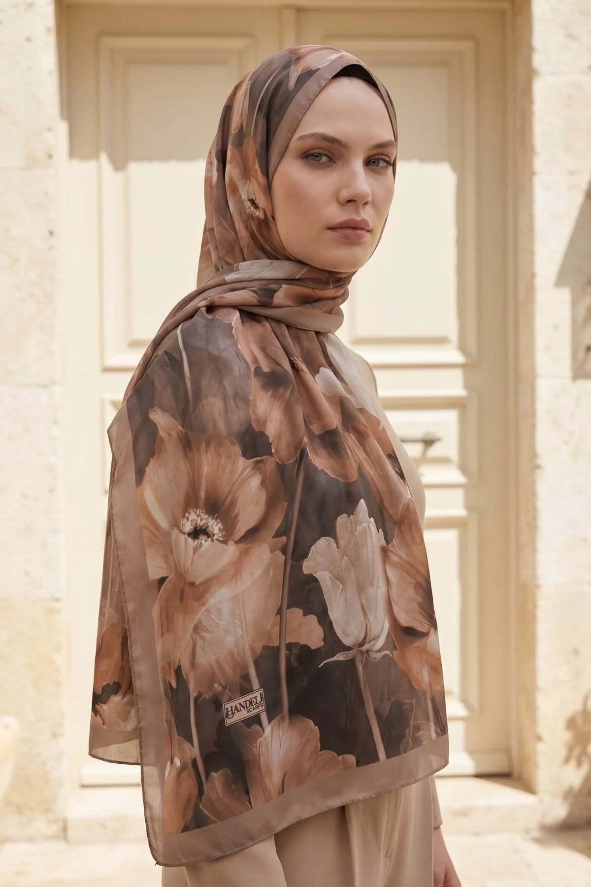 Spring Model Retro Desen Şal Lale - 9