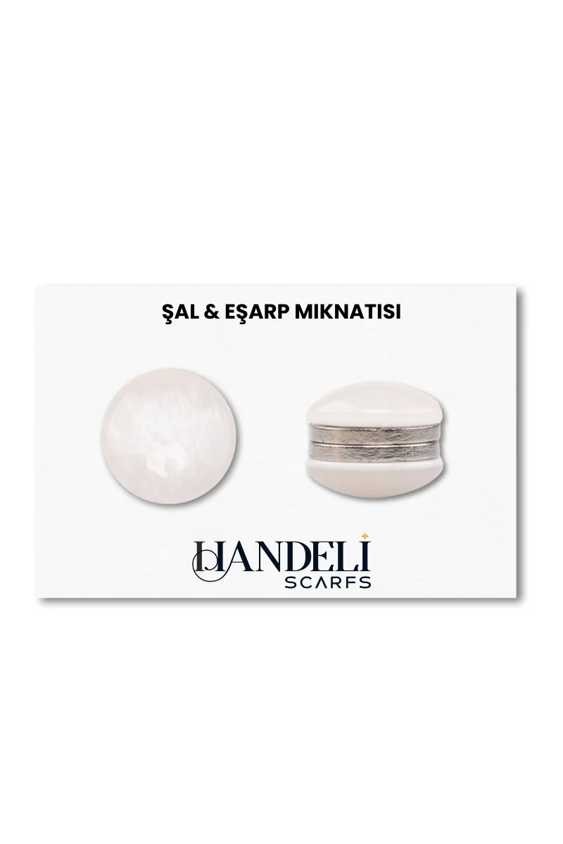 Şal / Eşarp Mıknatısı Beyaz